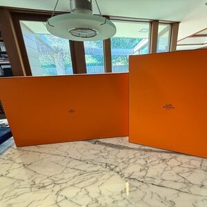 2 large Hermes boxes